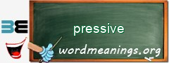 WordMeaning blackboard for pressive